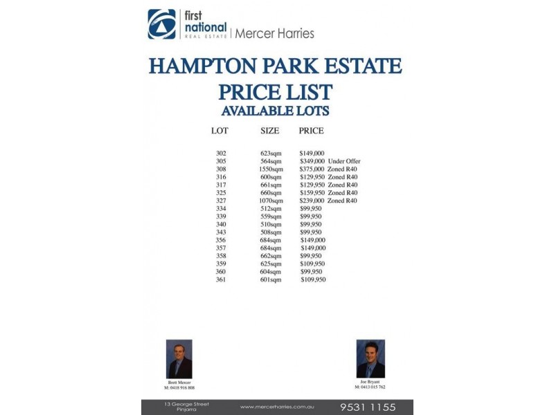 Lot 339 Greenacre Street, Pinjarra WA 6208