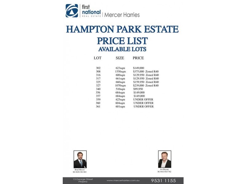 Lot 340 Greenacre Street, Pinjarra WA 6208