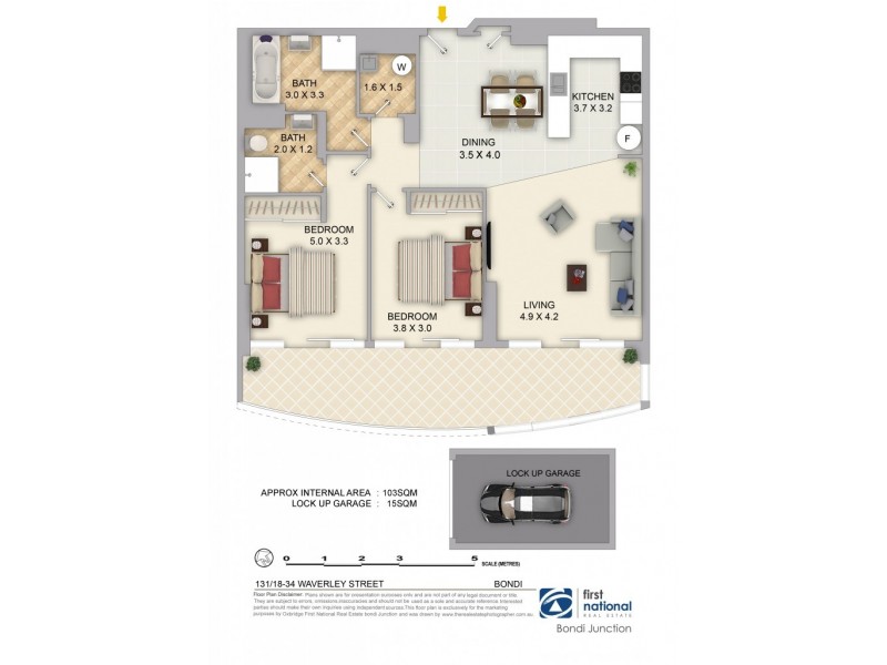 131/18-34 Waverley Street, Bondi Junction NSW 2022 Floorplan