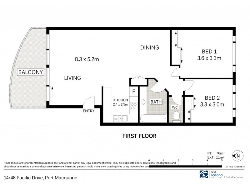14/48 Pacific Drive, Port Macquarie NSW 2444 Floorplan