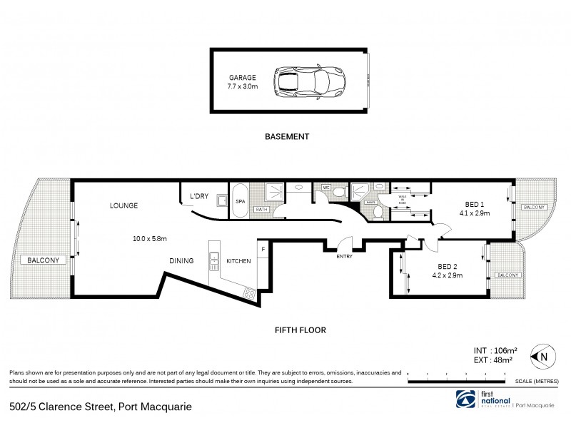 502/5 Clarence Street, Port Macquarie NSW 2444 Floorplan
