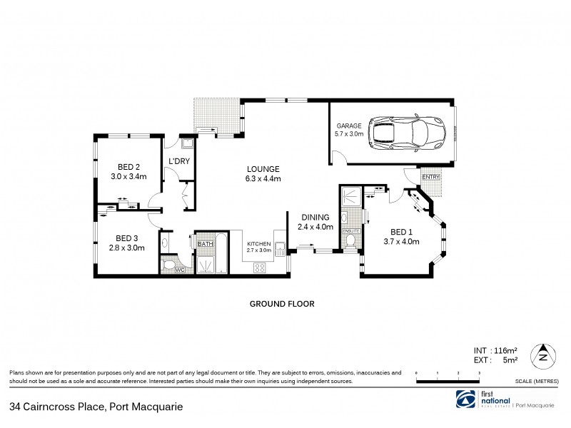 34 Cairncross Place, Port Macquarie NSW 2444 Floorplan