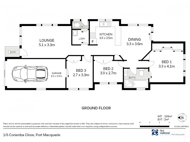 1/6 Coramba Close, Port Macquarie NSW 2444 Floorplan
