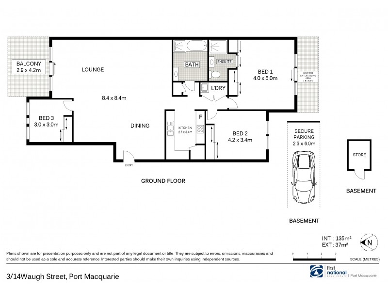 3/14 Waugh Street, Port Macquarie NSW 2444 Floorplan