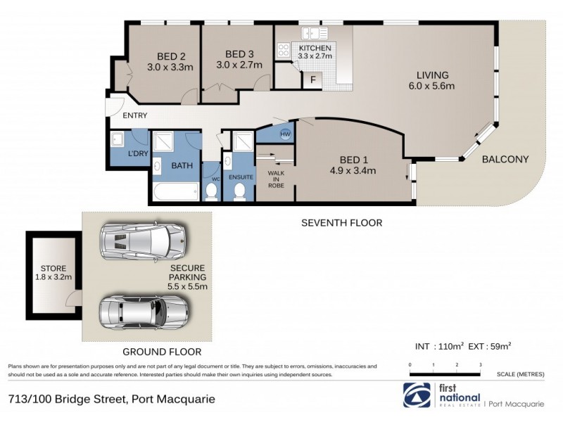 713/100 Bridge Street, Port Macquarie NSW 2444 Floorplan