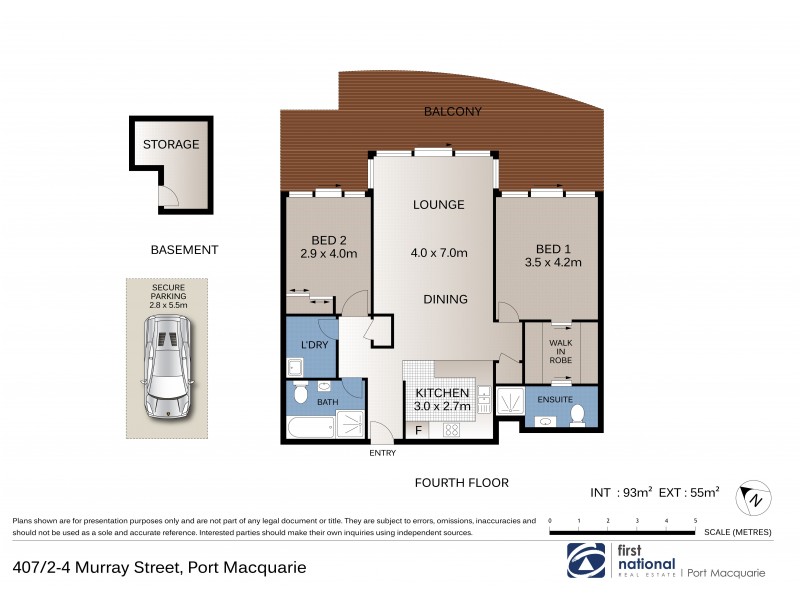 407/2 Murray Street, Port Macquarie NSW 2444 Floorplan