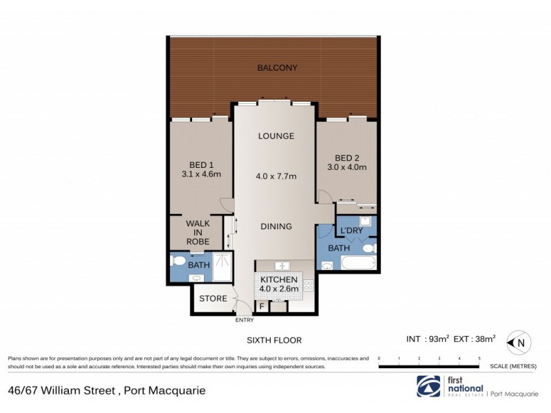 46/67 William Street, Port Macquarie NSW 2444 Floorplan