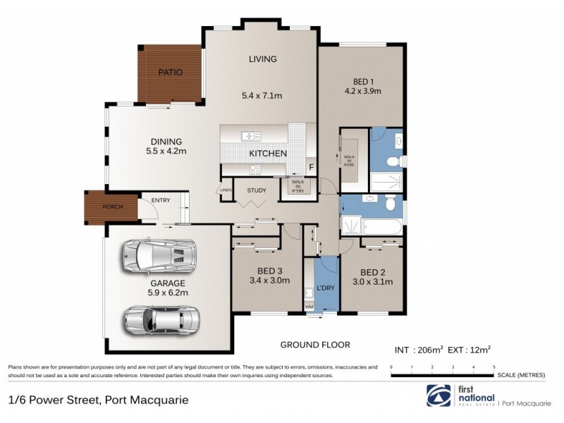1/6 Power Street, Port Macquarie NSW 2444 Floorplan