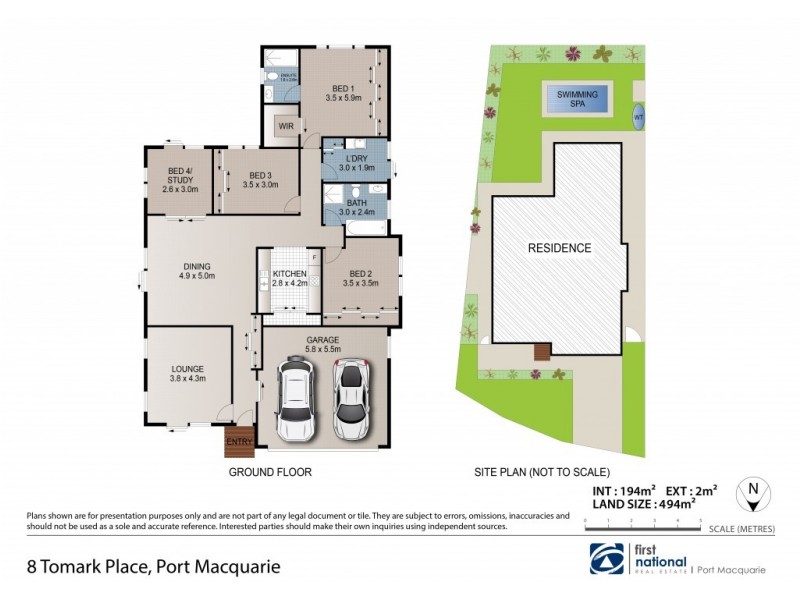 8 Tomark Place, Port Macquarie NSW 2444 Floorplan