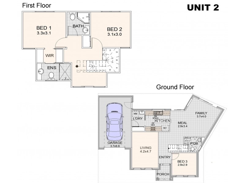 2 & 3/13 Gilligans Court, Rowville VIC 3178 Floorplan