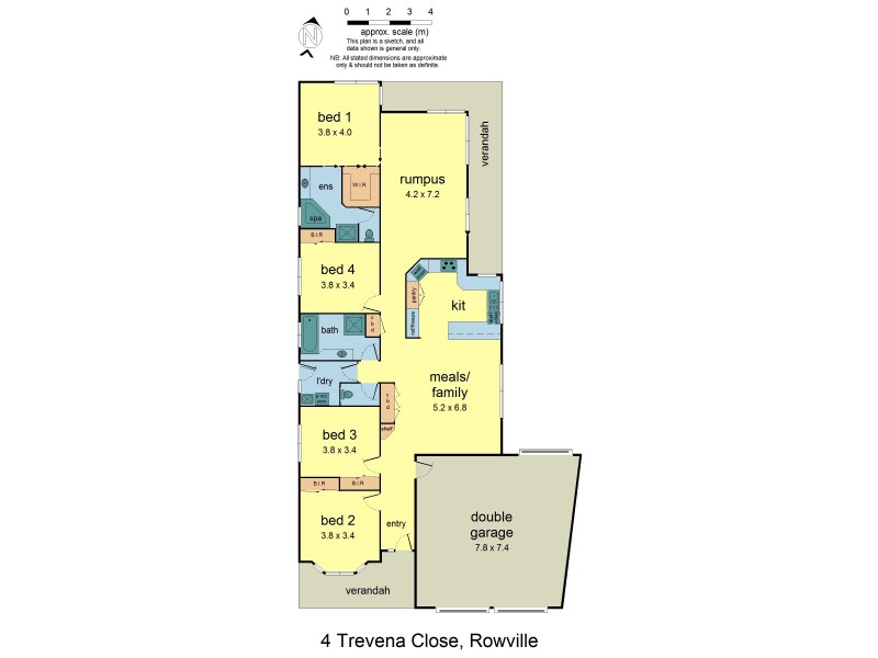4 Trevena Close, Rowville VIC 3178 Floorplan