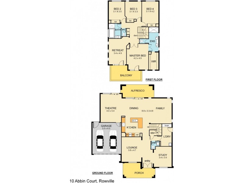 10 Abbin Court, Rowville VIC 3178 Floorplan