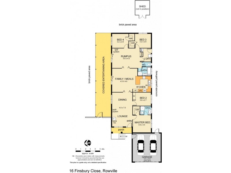 16 Finsbury Close, Rowville VIC 3178 Floorplan