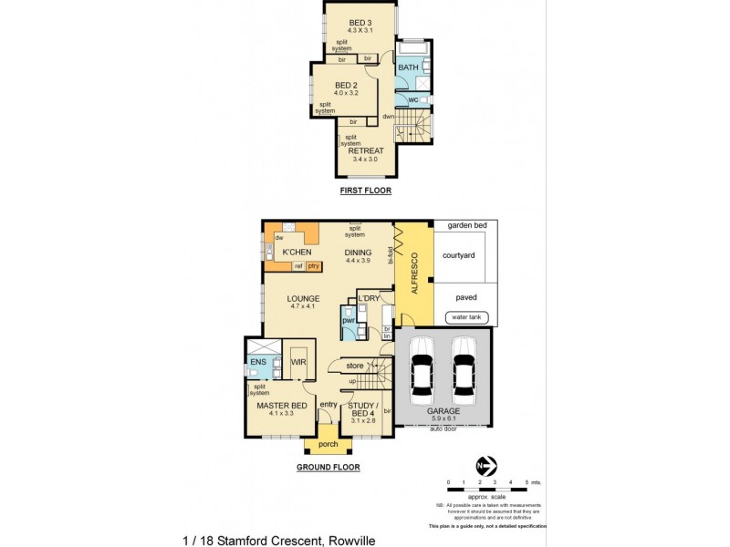 1/18 Stamford Crescent, Rowville VIC 3178 Floorplan