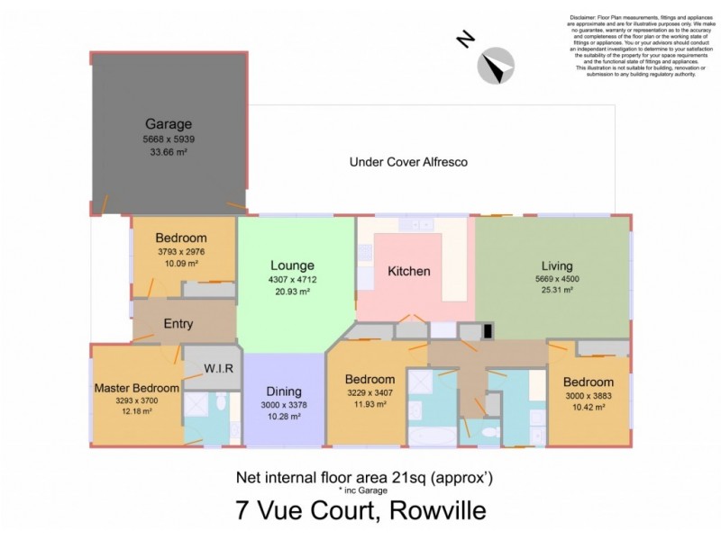 7 Vue Court, Rowville VIC 3178 Floorplan