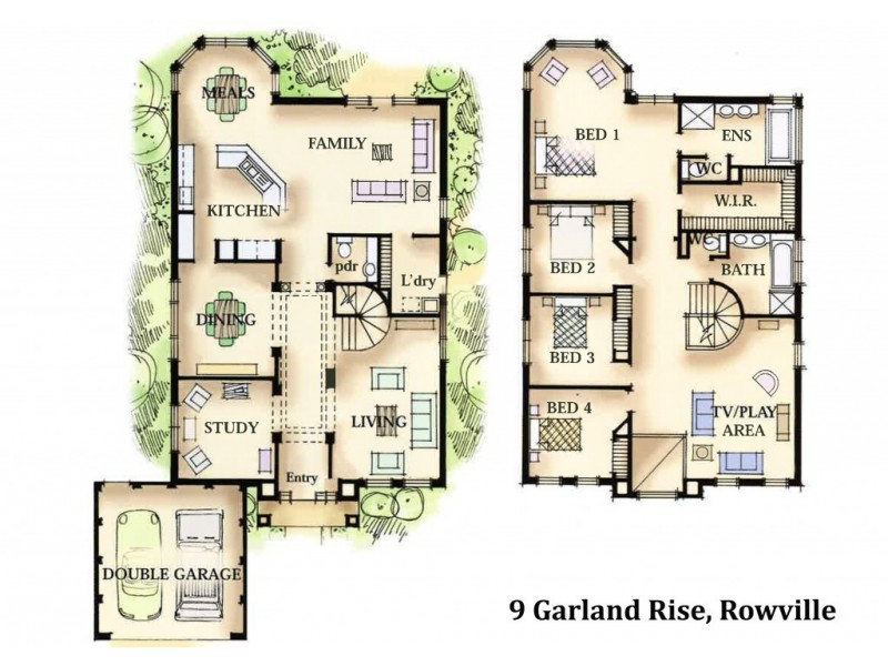 9 Garland Rise, Rowville VIC 3178 Floorplan