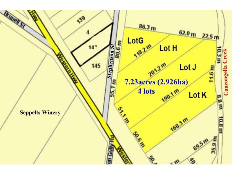Lot G, H, J, K, 133 Stephenson Street, Great Western VIC 3377