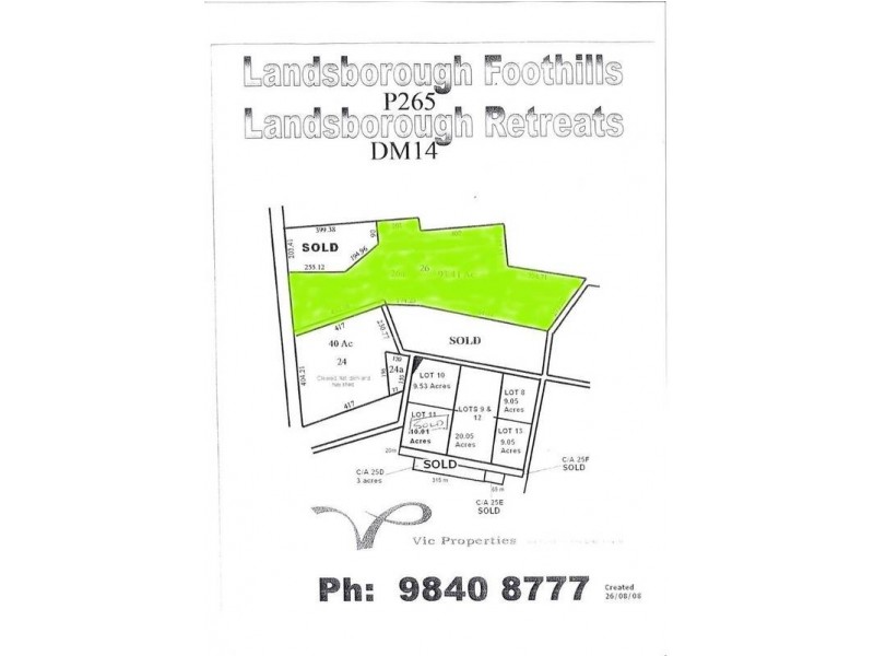 Lot 26 & 26A,  Landsborough- Avoca Road, Landsborough VIC 3384