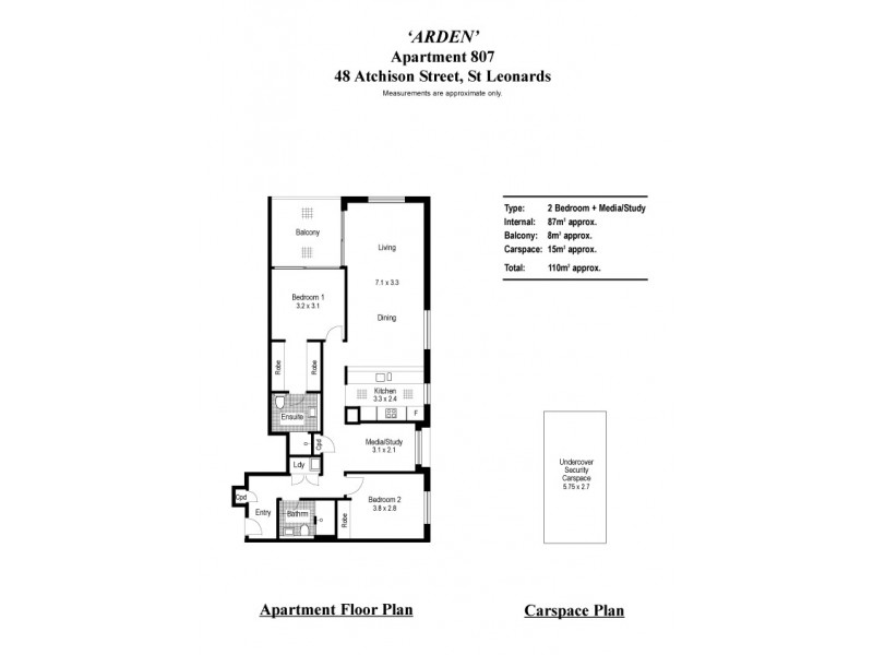 807/40-48 Atchison Street, St Leonards NSW 2065 Floorplan