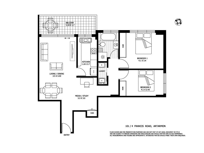 101/4 Francis Road, Artarmon NSW 2064 Floorplan