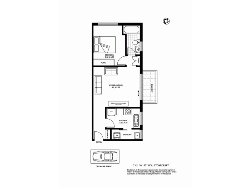 7/2 Ivy Street, Wollstonecraft NSW 2065 Floorplan