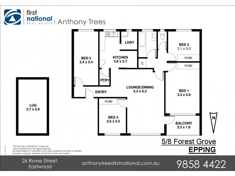 5/8 Forest Grove, Epping NSW 2121 Floorplan