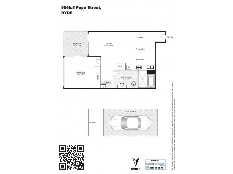 906.B./5 Pope St, Ryde NSW 2112 Floorplan
