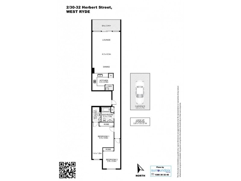 2/30-32 Herbert Street, West Ryde NSW 2114 Floorplan