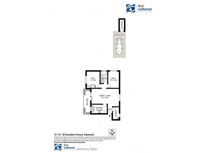 12/18 Doomben Ave, Eastwood NSW 2122 Floorplan