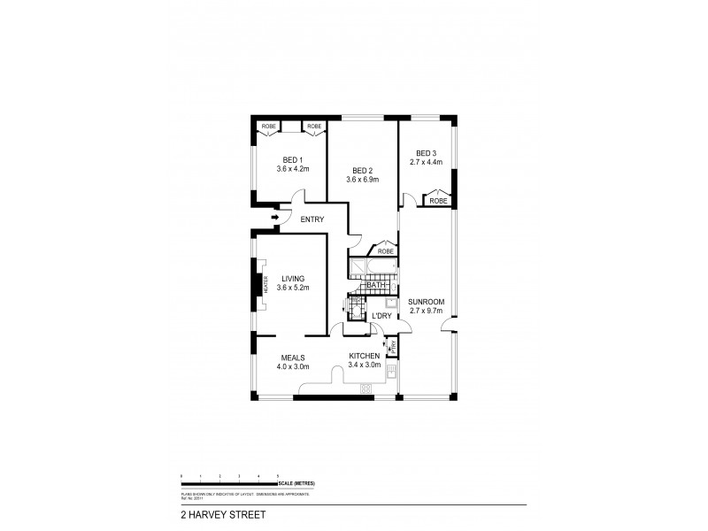 2 Harvey Street, West Bendigo VIC 3550 Floorplan