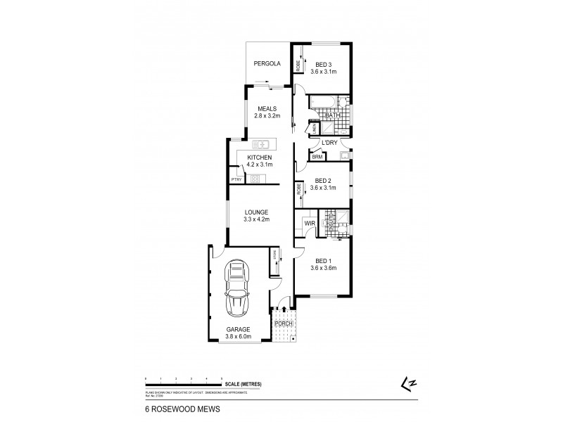 6 Rosewood Mews, Golden Square VIC 3555 Floorplan