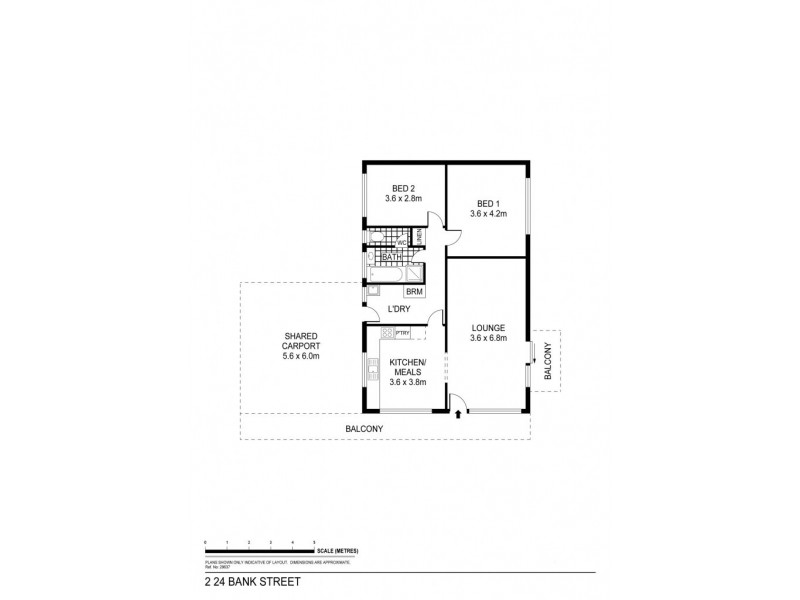 2/24 Bank Street, Kangaroo Flat VIC 3555 Floorplan