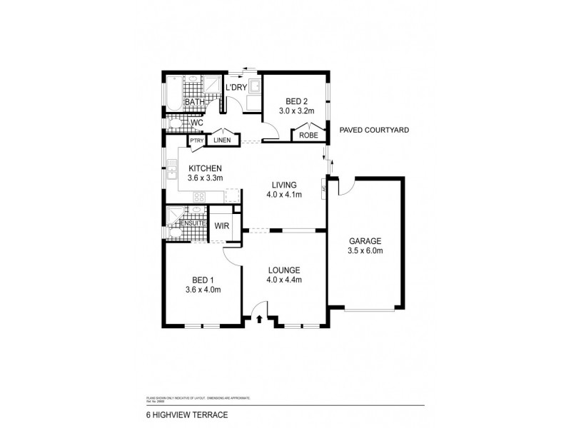 6 Highview Terrace, Kangaroo Flat VIC 3555 Floorplan