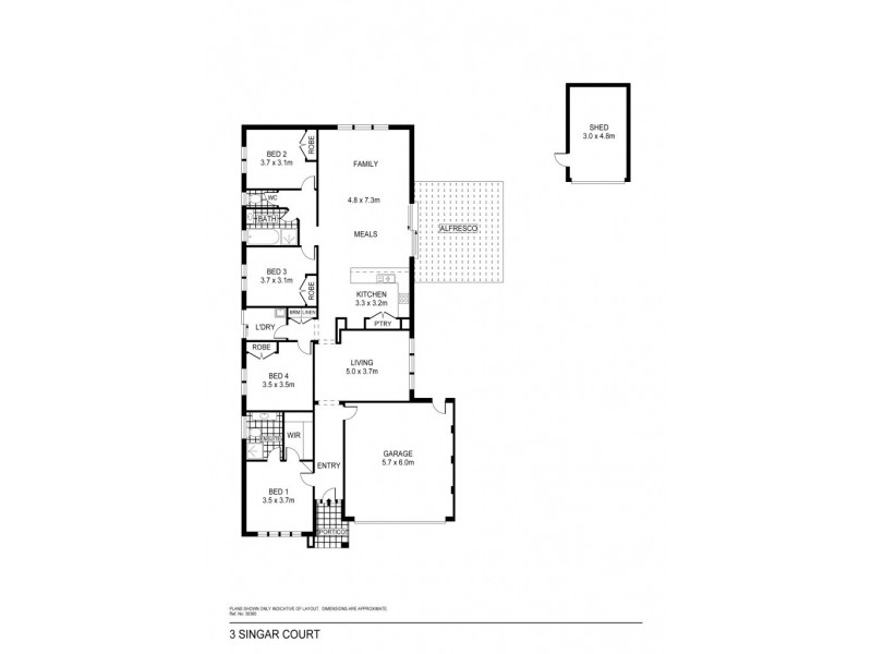 3 Singar Court, Strathfieldsaye VIC 3551 Floorplan