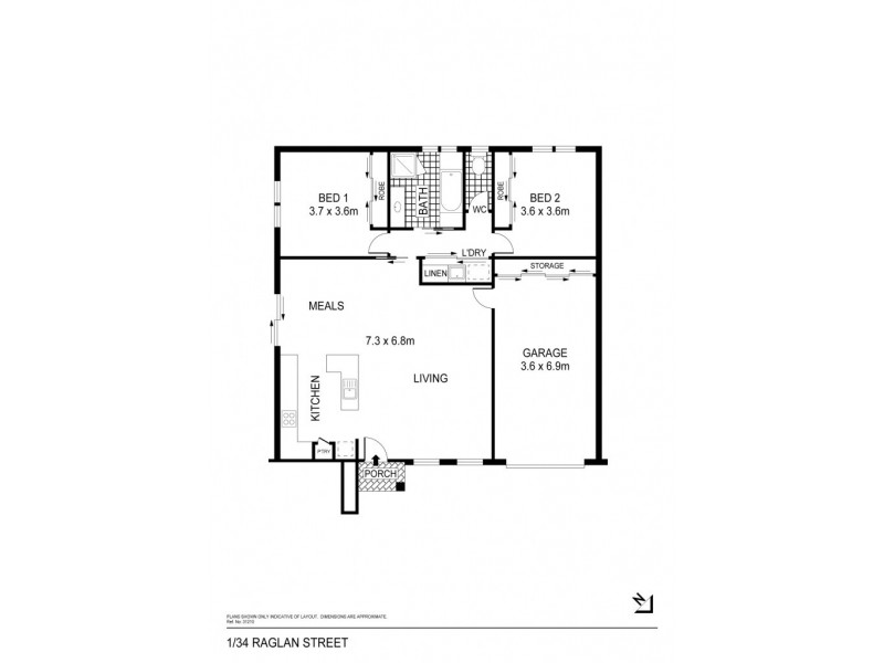 1 & 2/34 Raglan Street, White Hills VIC 3550 Floorplan