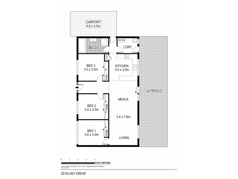 20 Elvey Drive, Kangaroo Flat VIC 3555 Floorplan