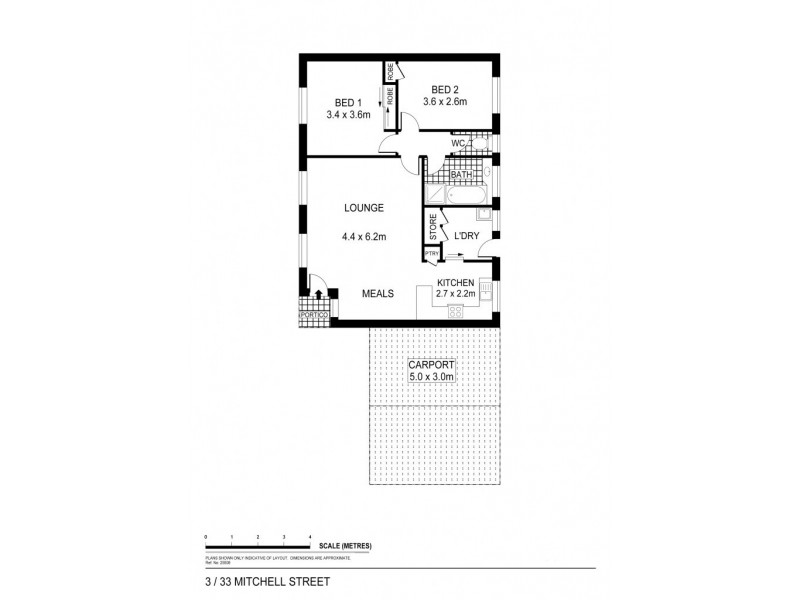 2/33 Mitchell Street, Kangaroo Flat VIC 3555 Floorplan