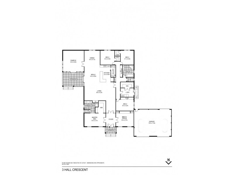 3 Hall Crescent, Junortoun VIC 3551 Floorplan