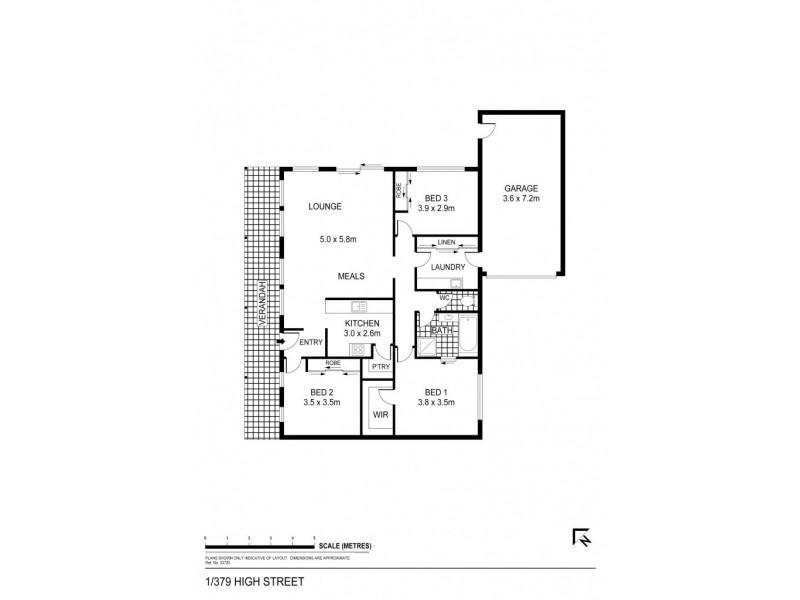 1/379 High Street, Golden Square VIC 3555 Floorplan