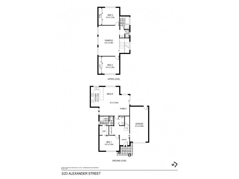 2/23 Alexander Street, Kangaroo Flat VIC 3555 Floorplan