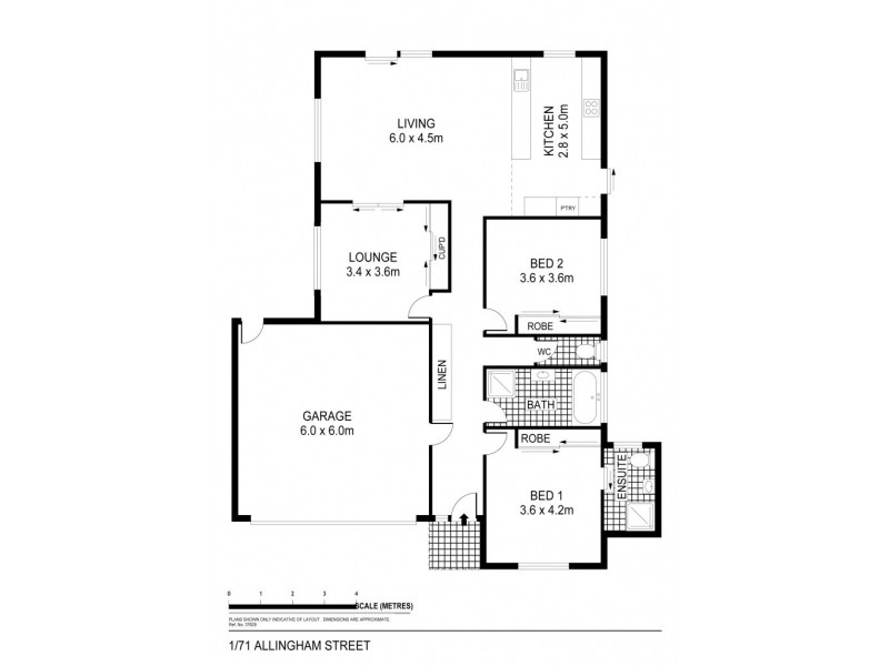 1/71 Allingham Street, Golden Square VIC 3555 Floorplan