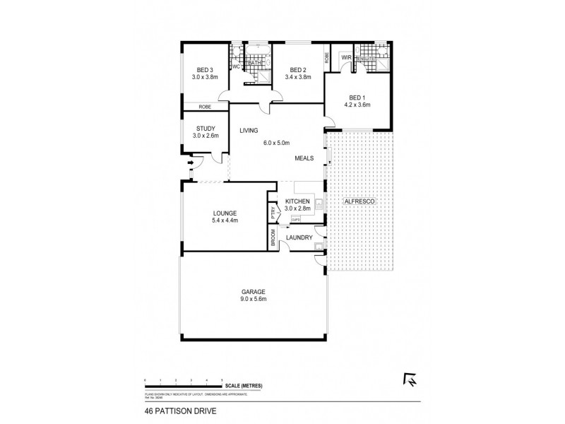 46 Pattison Drive, Kangaroo Flat VIC 3555 Floorplan