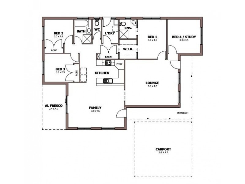 44 Brentwood Boulevard, Strathfieldsaye VIC 3551 Floorplan