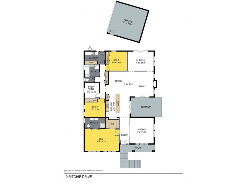 10 Ritchie Drive, Kangaroo Flat VIC 3555 Floorplan