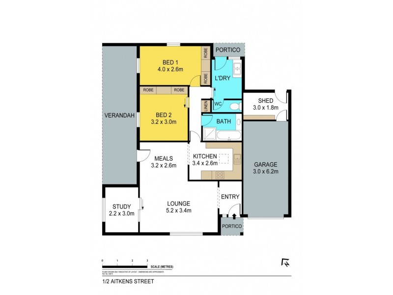 1/2 Atkins Street, North Bendigo VIC 3550 Floorplan