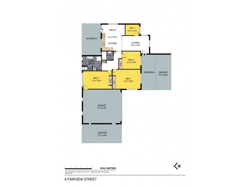 6 Fairview Road, Kangaroo Flat VIC 3555 Floorplan