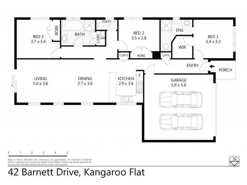 42 Barnett Drive, Kangaroo Flat VIC 3555 Floorplan