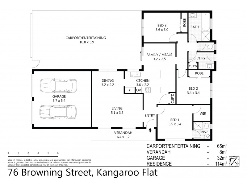 76 Browning Street, Kangaroo Flat VIC 3555 Floorplan