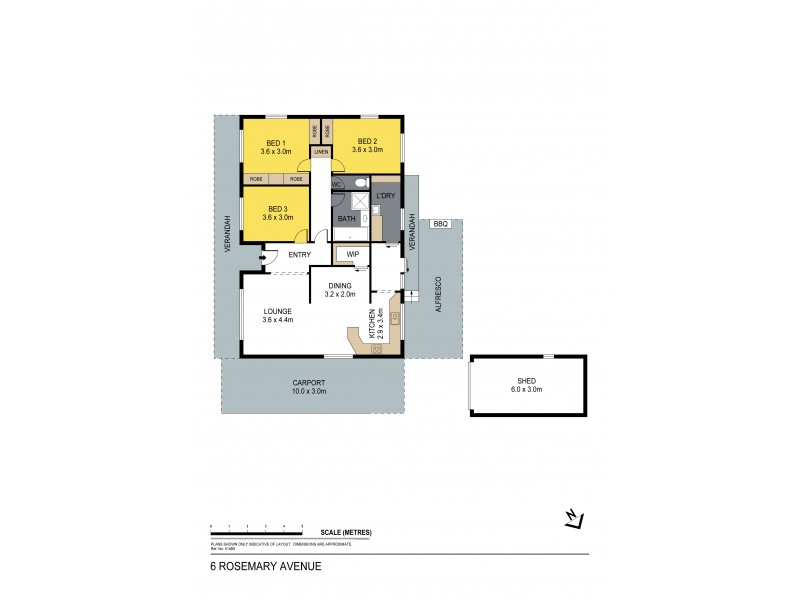 6 Rosemary Avenue, Strathdale VIC 3550 Floorplan