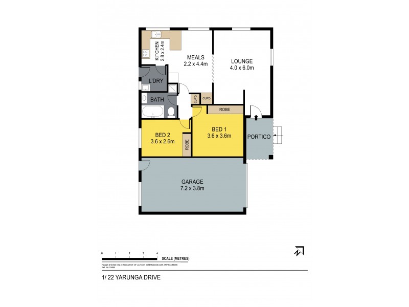 1/22 Yarunga Drive, Kangaroo Flat VIC 3555 Floorplan
